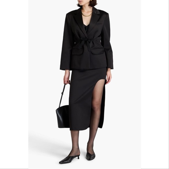 New! By Malene Birger Wick Midi Satin Skirt 🖤 size 6 NWOT! - Picture 6 of 16